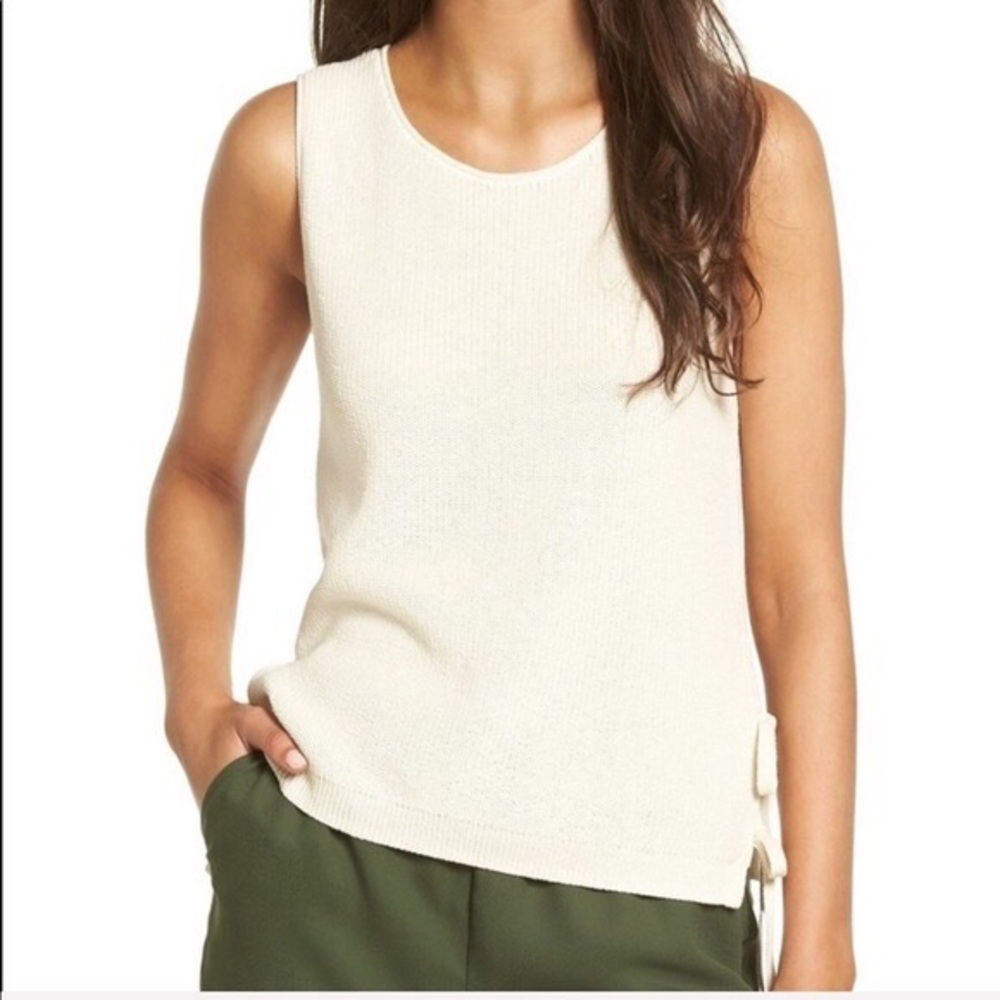 Madewell | Side Tie Cream Knit Tank
